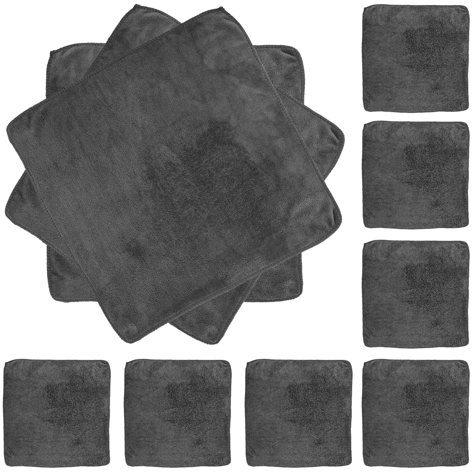 DOITOOL Paños de Microfibra 12 Unidades para Limpieza Absorbentes y Reutilizables para Secado y Limpieza del Coche