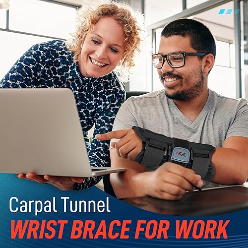 Miniatura 3 de FEATOL - Muñequera para el síndrome del túnel carpiano, para uso nocturno, con férula, correas ajustables, bolsa de hielo y calor, para mujeres y