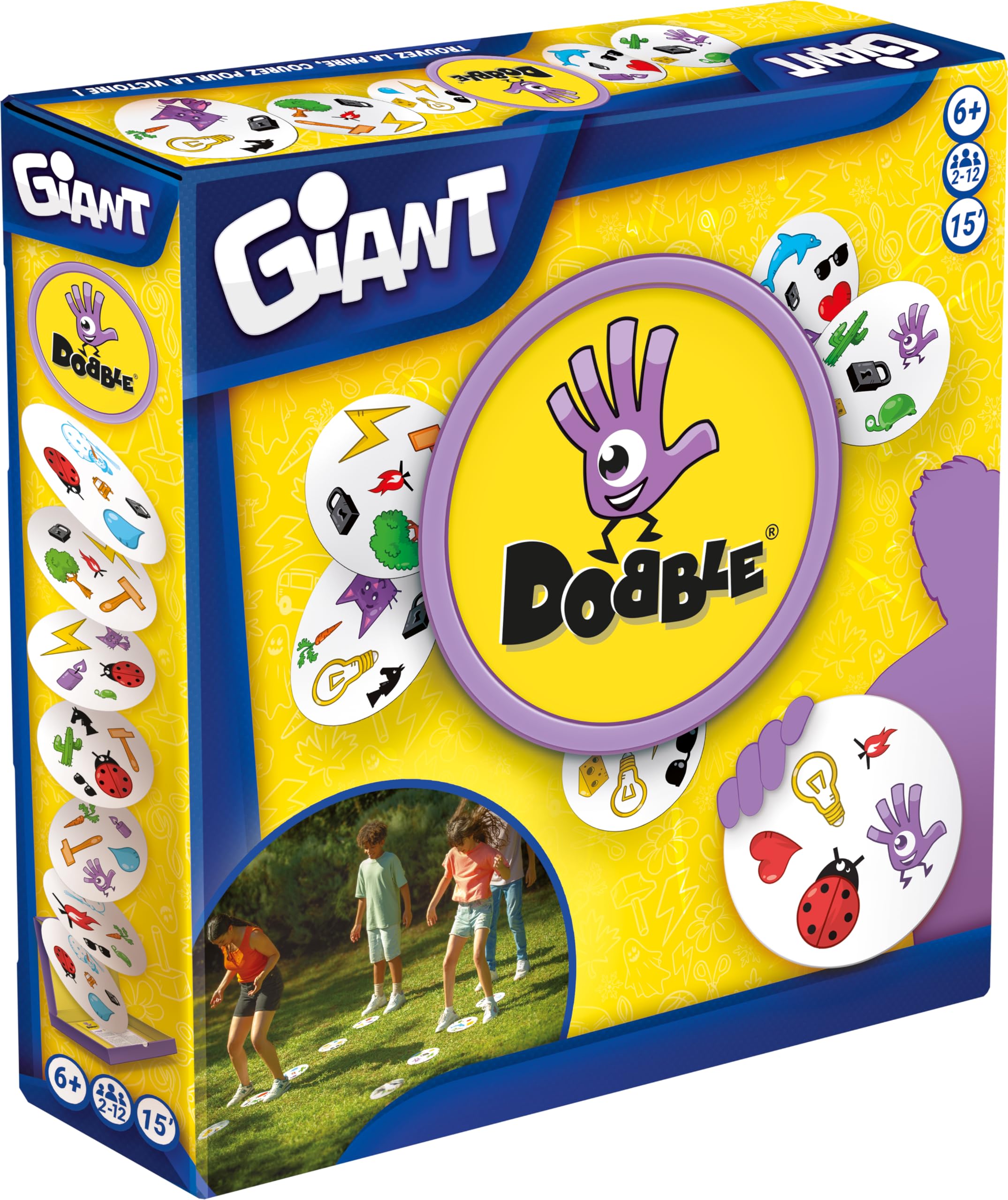 Asmodee - DOBBLE Giant - Jeu de Cartes Rapide et Amusant - 15 Min