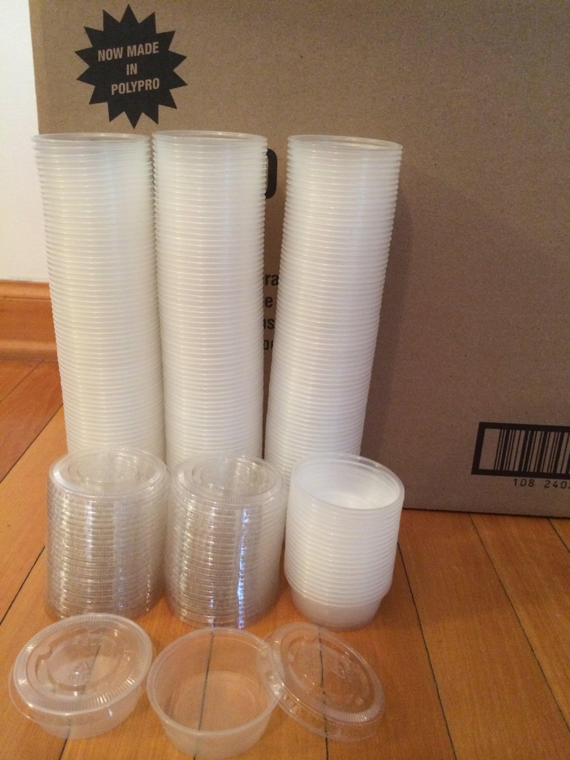 1.5 Oz Plastic Jello Shot Cups with Lids 100 Ct