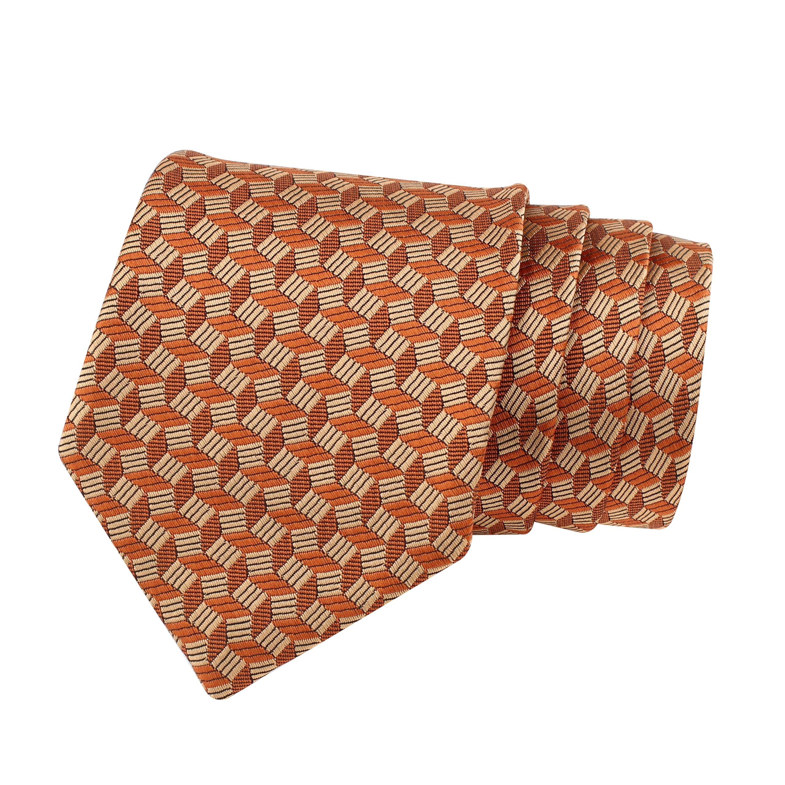 peluche Kovove Orange Abstract Neck Tie For Men-picture-24
