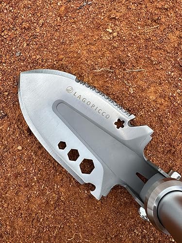 Miniatura 8 de Pala de supervivencia 2 en 1 con pico, multiherramienta plegable ajustable de 3 secciones, equipo táctico resistente para camping, senderismo,