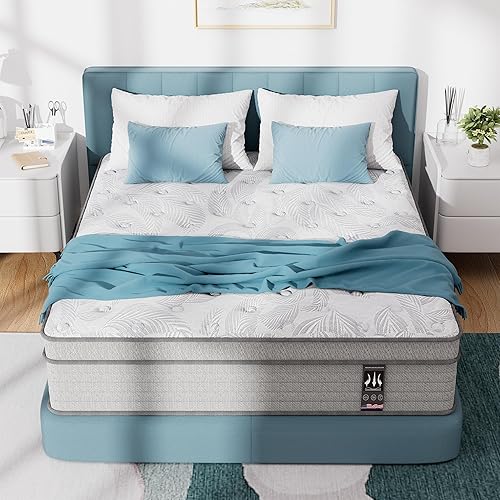 Miniatura 22 de Colchón tamaño King, colchones de espuma viscoelástica de gel refrescante de 10 pulgadas, funda extraíble lavable, colchón King en una caja,