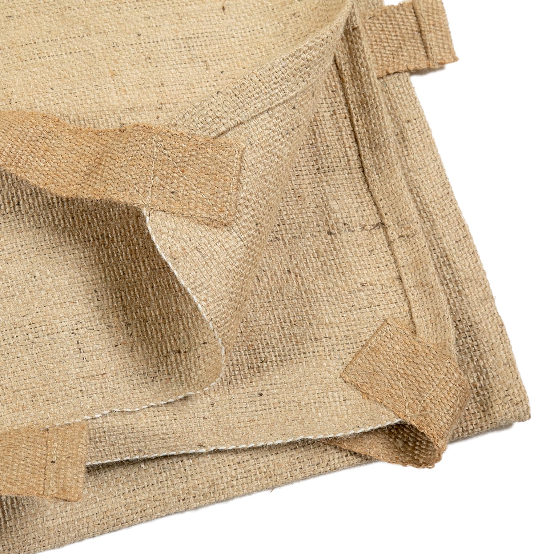 La cordeline Telo di Copertura per rifiuti Verde, 190 x 190 cm, in Tela di Iuta Naturale Rinforzata, 442 g/m², Spesso e Resistente, con Maniglie, Copertura per Raccolta rifiuti, Verde e Raccolta.