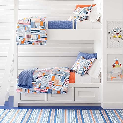 Miniatura 3 de Funda nórdica con diseño de burbujas de color azul francés, tamaño Queen, patrón sólido azul