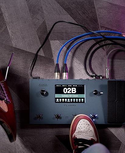 Miniatura 2 de FLAMMA FX200 Multi Effects - Procesador de guitarra con pantalla táctil LCD de 5 pulgadas, puerto MIDI programable, extensos módulos de soporte de