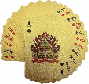 Waterproof Playing Cards, 54 Gold Foil Cards