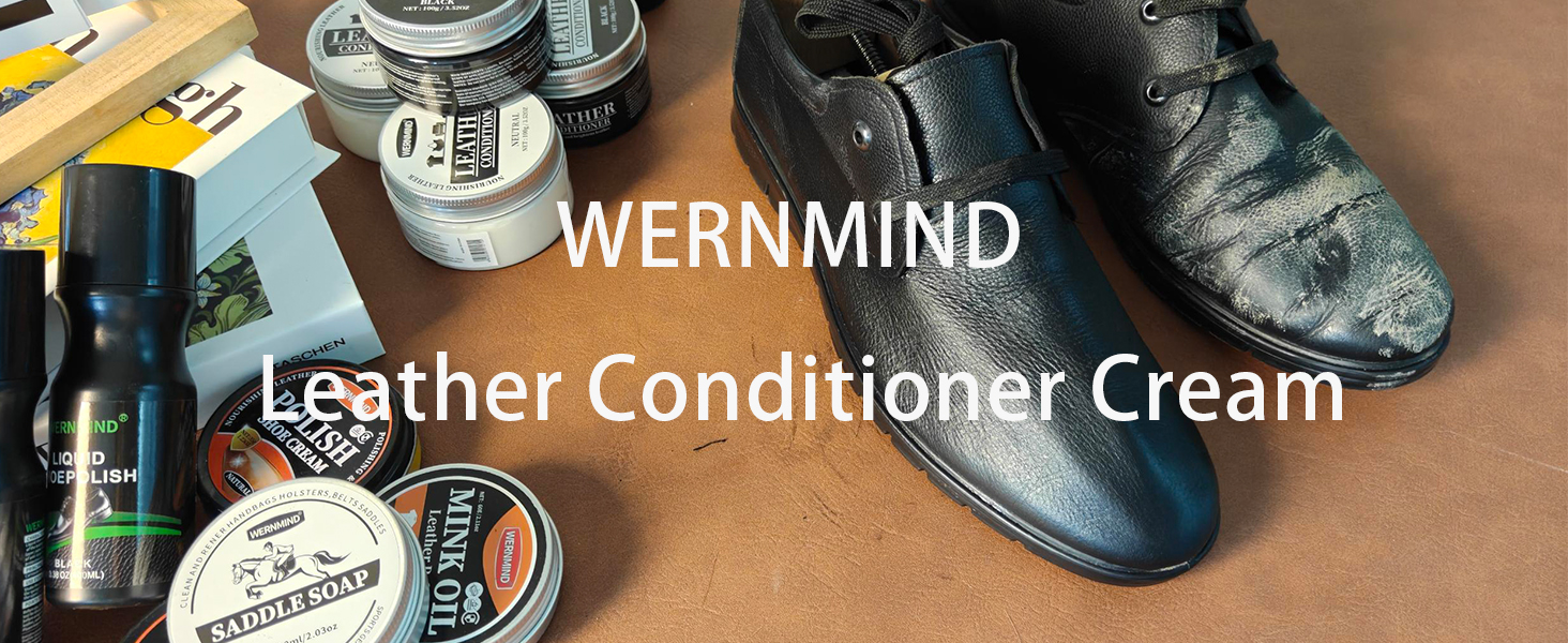 WERNMIND Black Shoe Polish Kit Leather Conditioner Boots Shoe Shine Cream : Clothing, Shoes & Jewelry