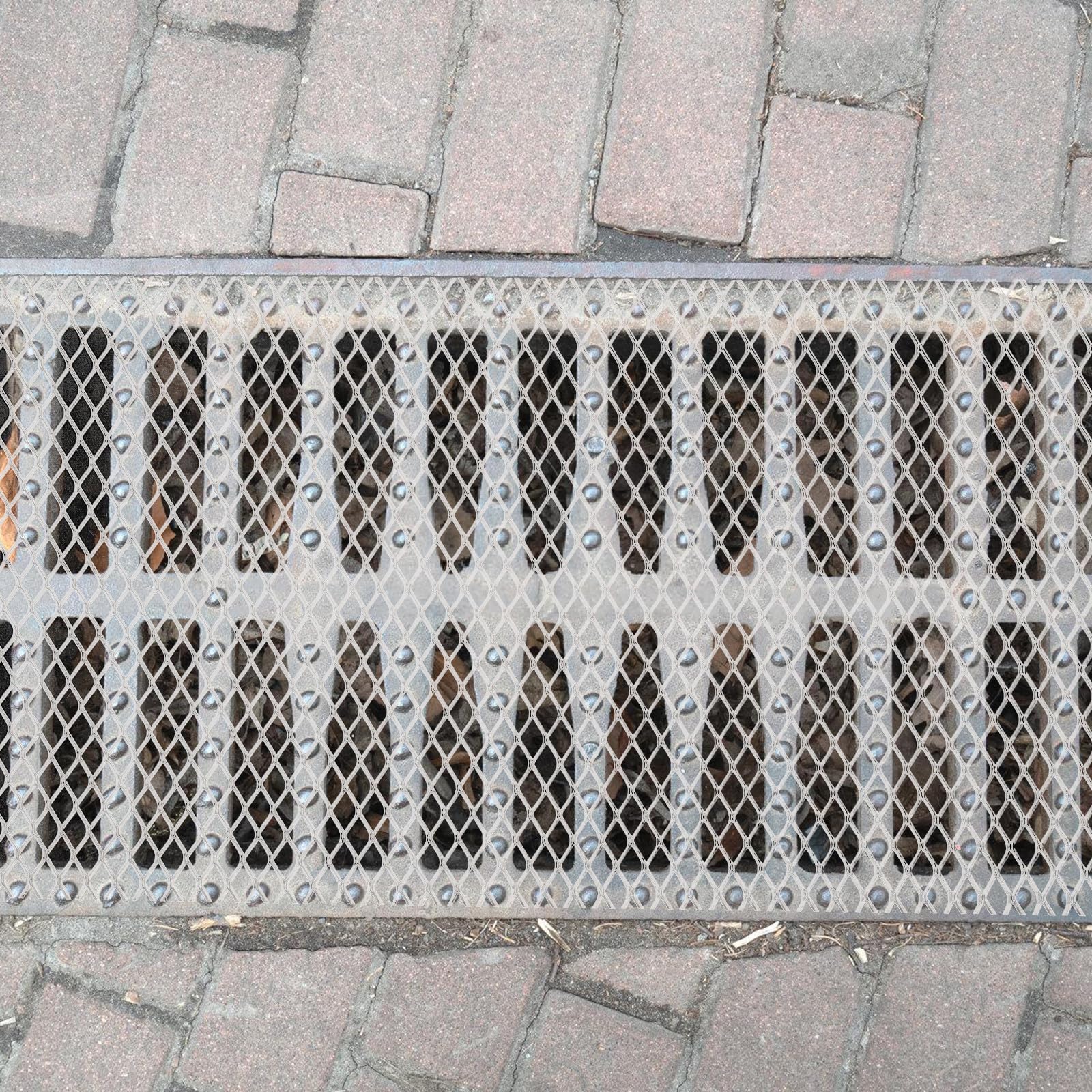 INOOMP Grille Protection Caniveau en Alliage Aluminium 24 Pouces Anti-Feuilles Solide pour Système de Drainage Installation Facile pour Maison et Jardin