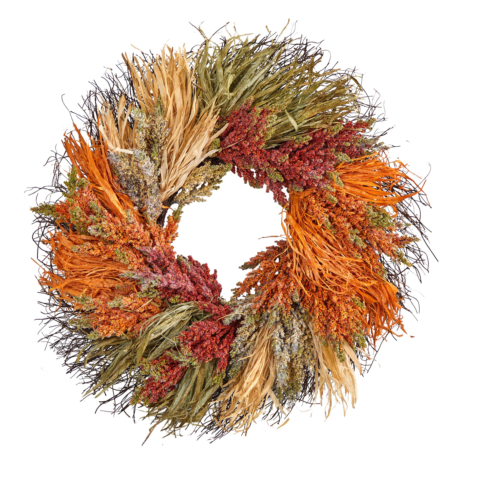 26in. Fall Sorghum Harvest Autumn Artificial Wreath