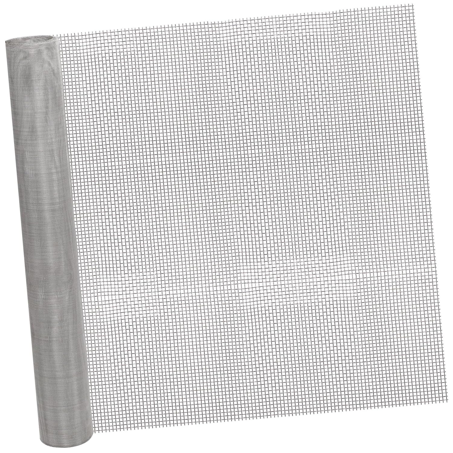 1roll Stainless Steel Wire Mesh Fine Metal Mesh for Screening Filtering and Ventilation and Easy to Cut for Home and Garden Use