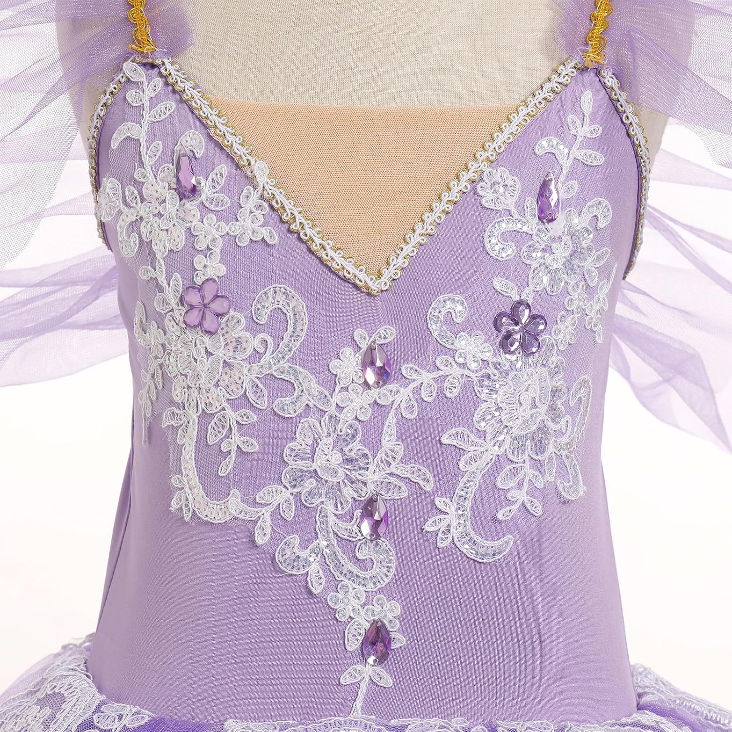 Ballet Leotards for Girl Maxi Tulle Tutu Toddler Floral Lace Ballet Dress Ballerina Halloween Christmas Dance Outfits - Image 5