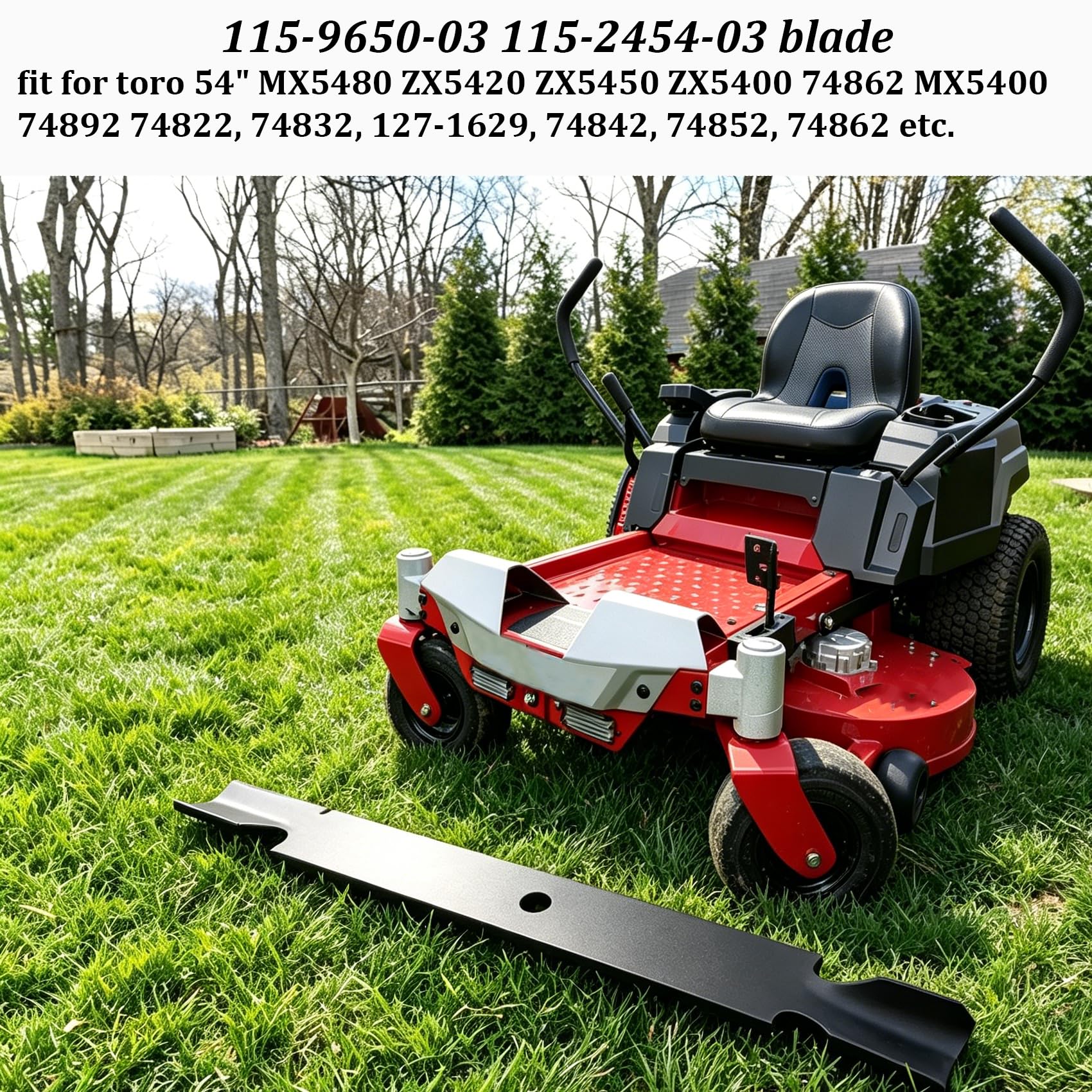 Amazon.com : 115-9650-03 115-2454-03, 54 Inch Lawn Mower Blade