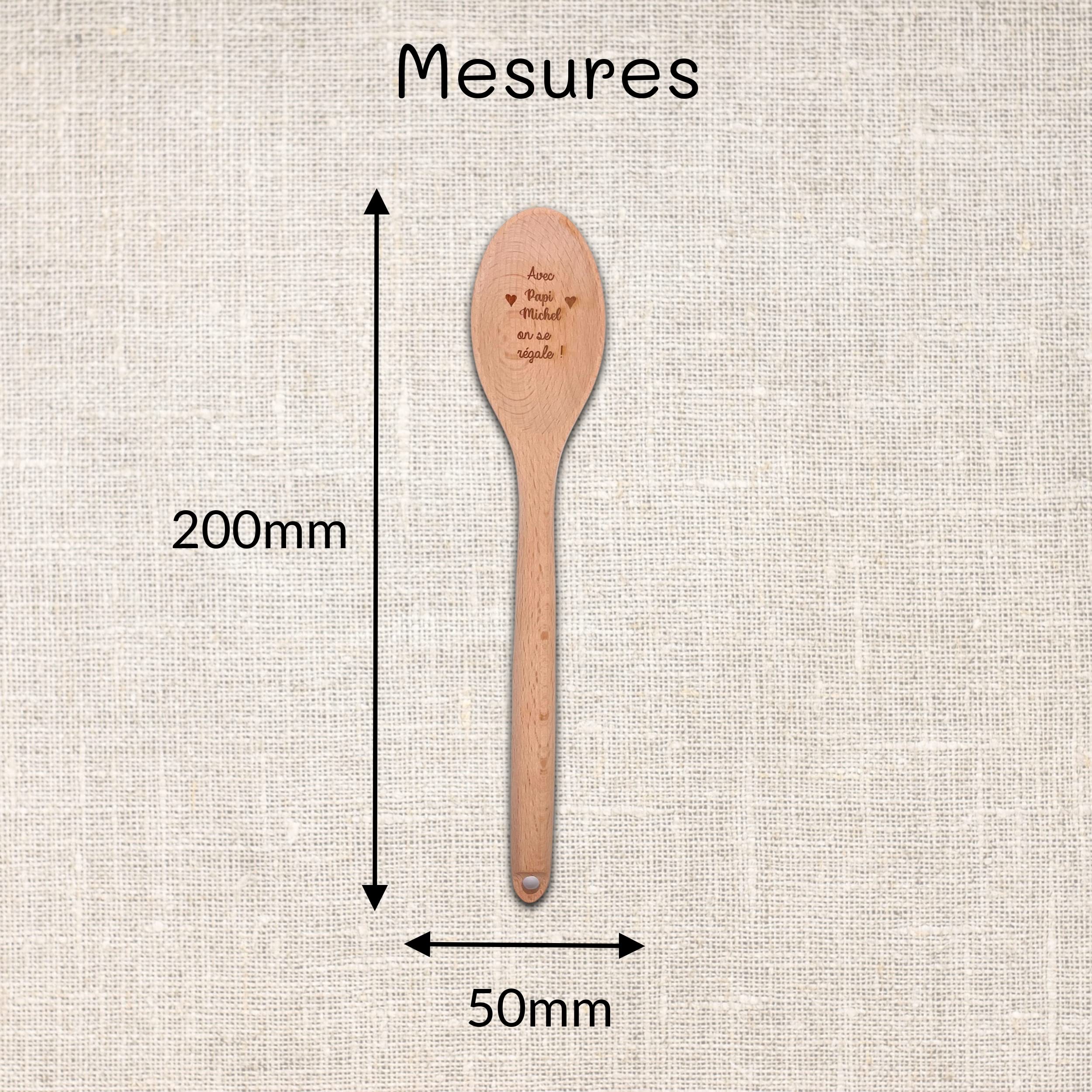 Spatule Cuillère En Bois Personnalisée ERNESTINE - Cadeau Cuisine Original Gravé - Idéal Homme Femme
