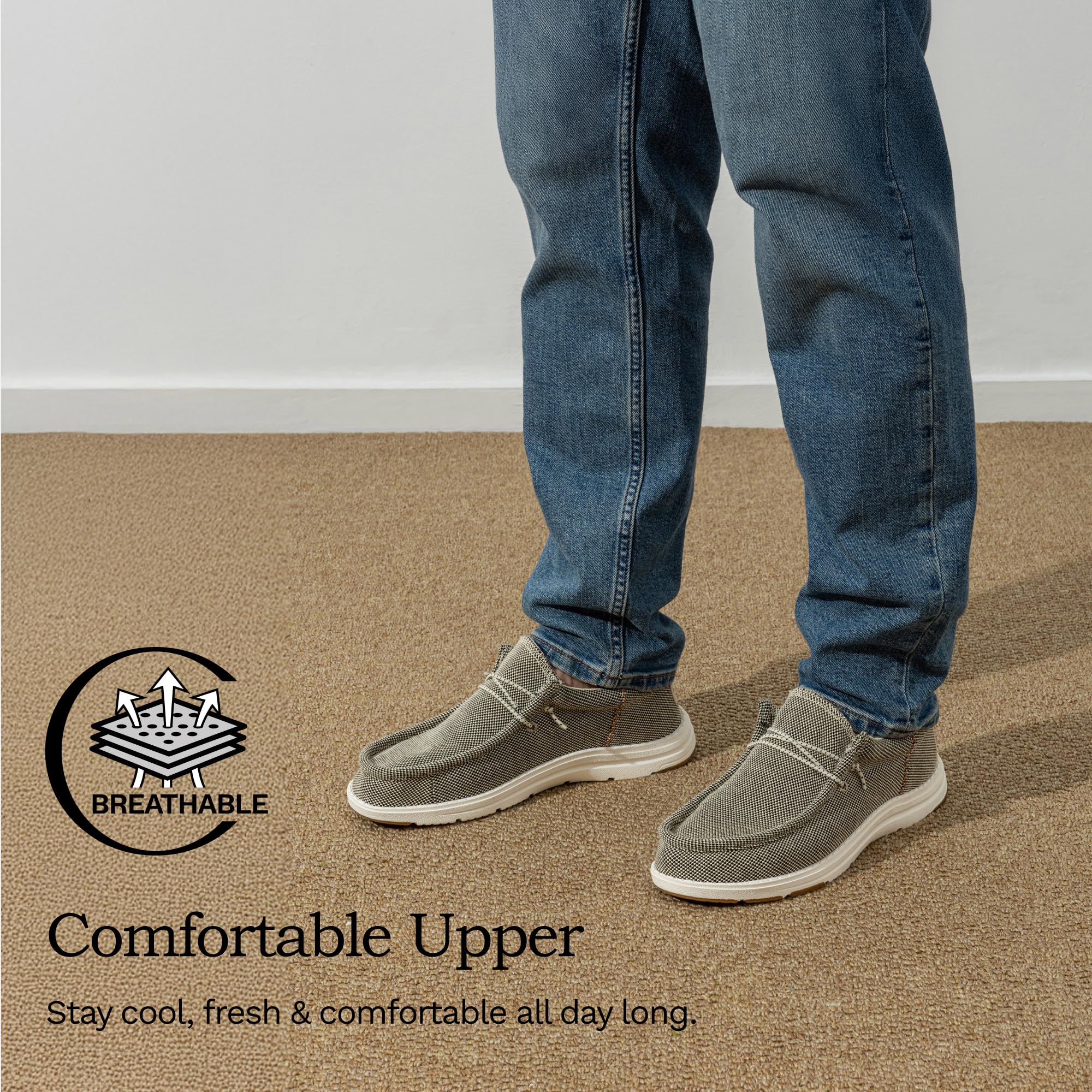 Bruno Marc Mocassini Casual da Uomo con Slip-on Supporto Plantare, Comode Antiscivolo Barca Scarpe