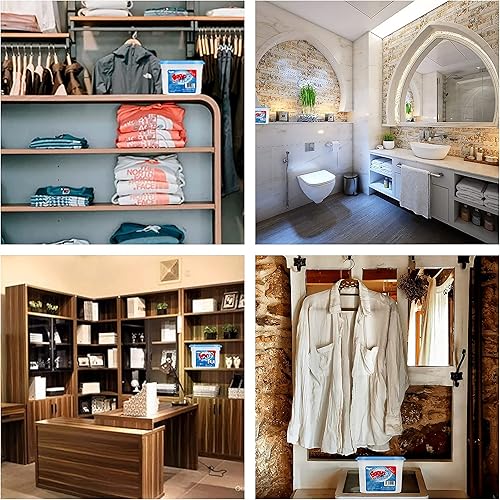 Miniatura 5 de Cajas absorbentes de humedad (paquete de 6)  10.5 onzas, caja de deshumidificación, absorbente de humedad para armario, baño, almacenamiento,