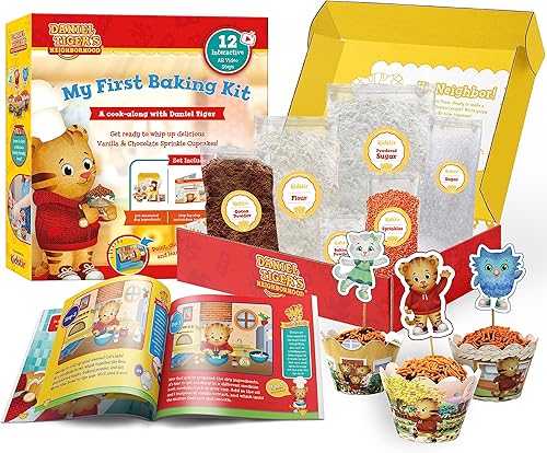Miniatura 2 de Daniel Tiger - Kit de hornear para niños, juego de cocina para magdalenas para niños, kit de bricolaje, mi primer kit de hornear con ingredientes