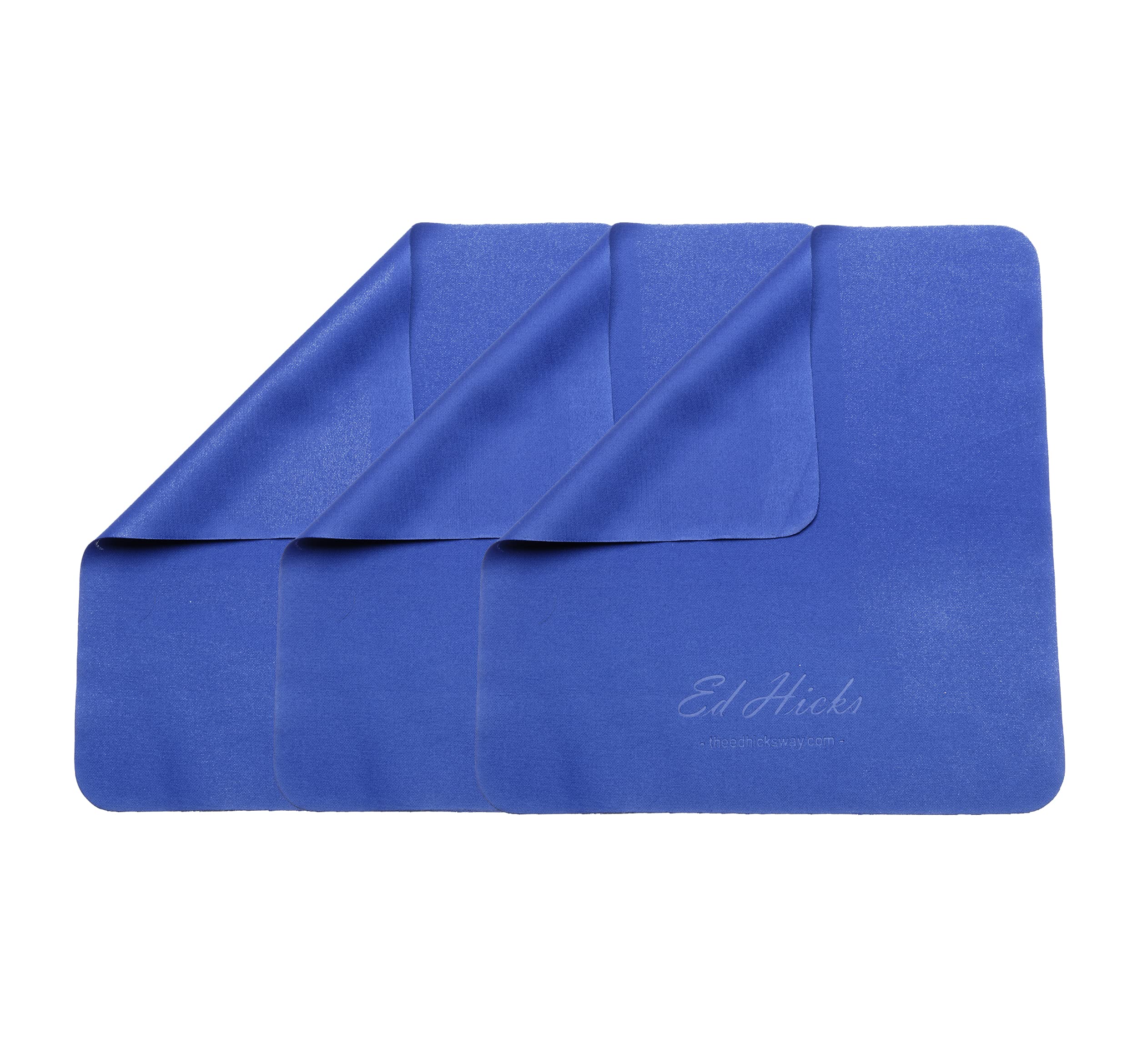 Ed Hicks Blue 3 Extra Large Premium Microfibre Tv Screen Cleaning Cloths— 30Cm X 30Cm— For Cleaner Oled Tv Screens, Car Screens, Tablets, Laptops, Computers Etc ⭆ Double Sided Cleaning