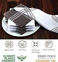 Vista 3 de Juego de paños de cocina de algodón Urban Villa de 8 piezas, paño de cocina de waffle 30x30 cm, paños de cocina altamente absorbentes y suaves