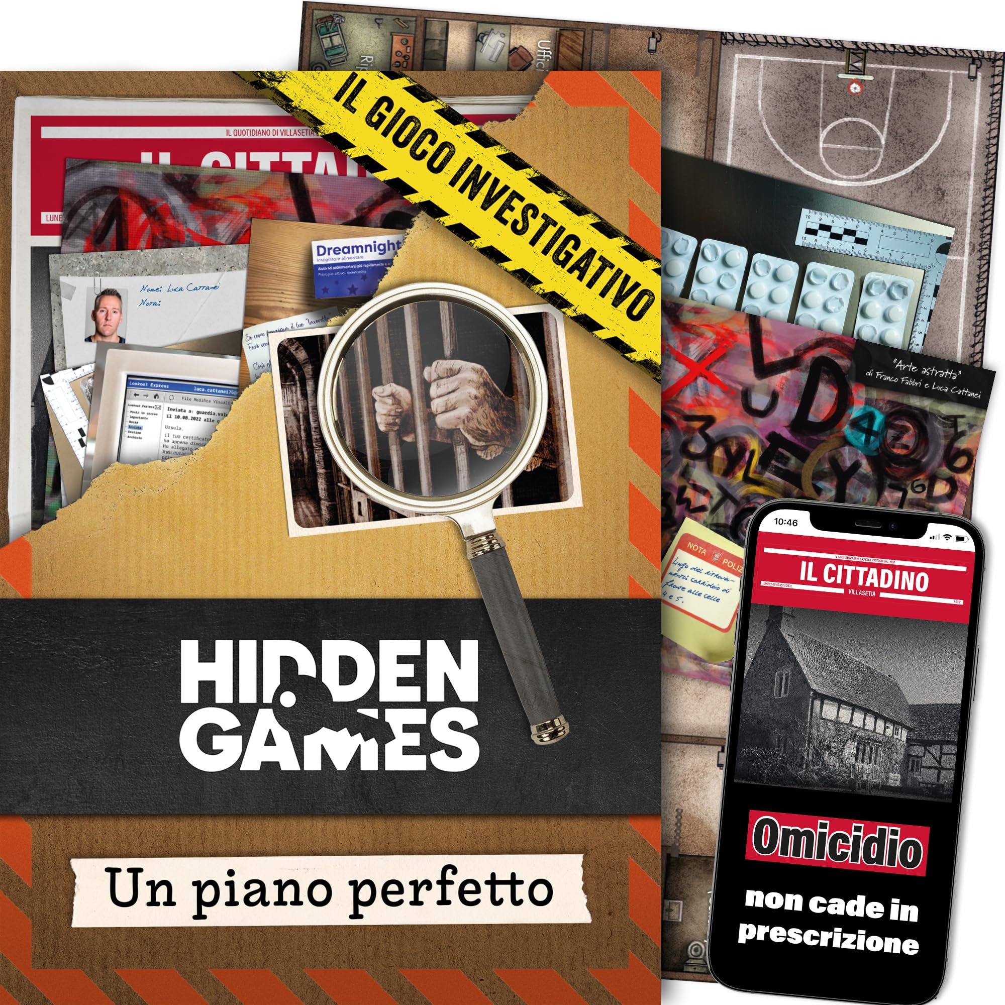 Hidden Games Luogo del Reato - UN Piano Perfetto - Italiana - Gioco realistico Della Scena del Crimine, emozionante del Detective, Della Stanza di fuga