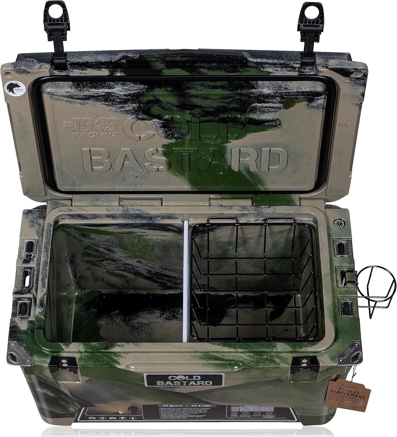 45QT Cold Bastard Rugged+ CAMO Army Premium Ice Chest Cooler Accessories Free S&H CB45-CA