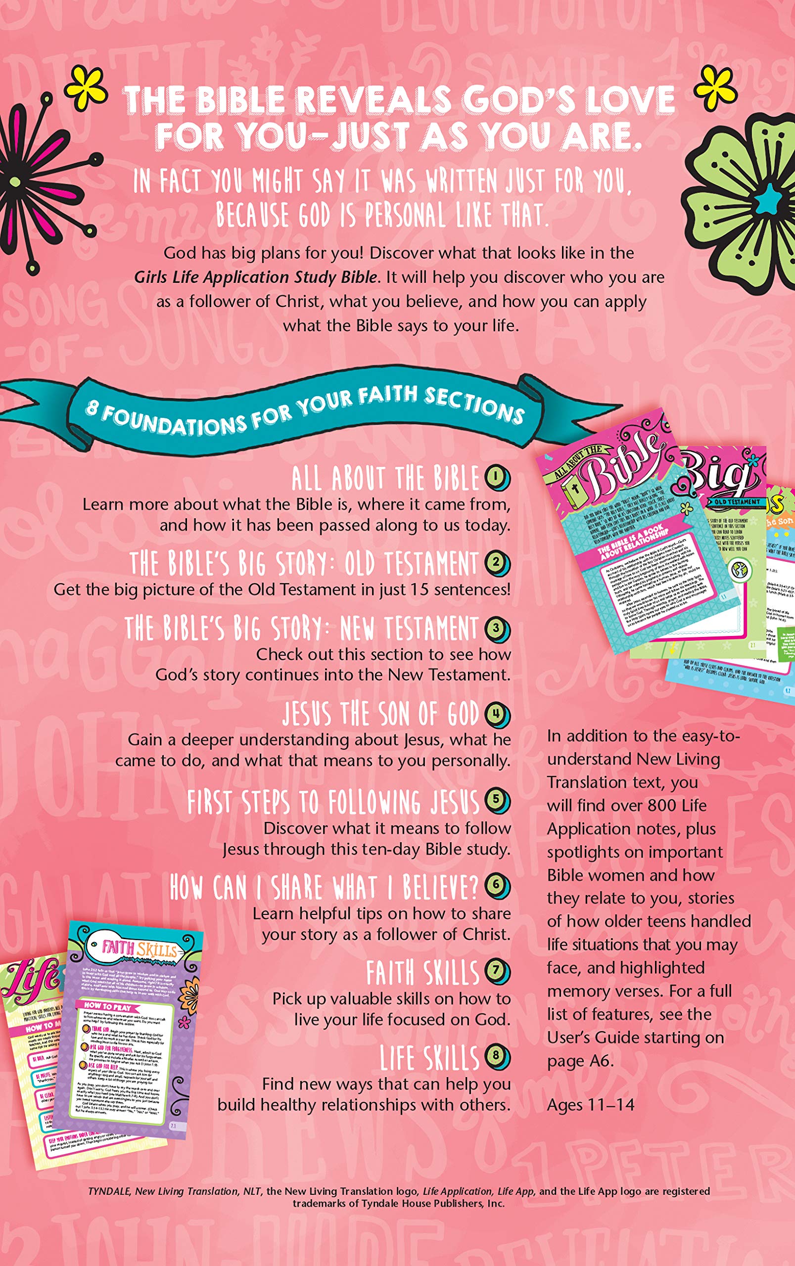 Girls Life Application Study Bible-NLT: New Living Translation