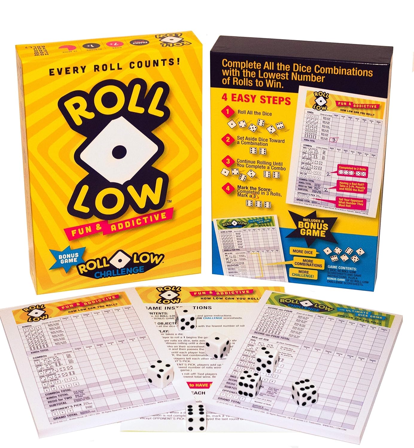 RollLow is 2 Roll and Write Dice Games That Use Strategy and Luck to