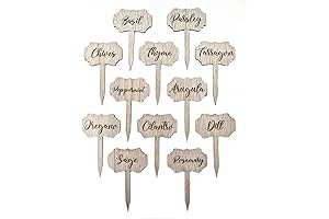 12 Pieces Herb Markers Herb Garden T Type Tags Garden and Greenhouse...