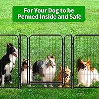 Vista 8 de Corralito para perros para exteriores, extra ancho, 12 paneles de valla resistente para perros, 32 pulgadas de altura, antioxidante, con puertas