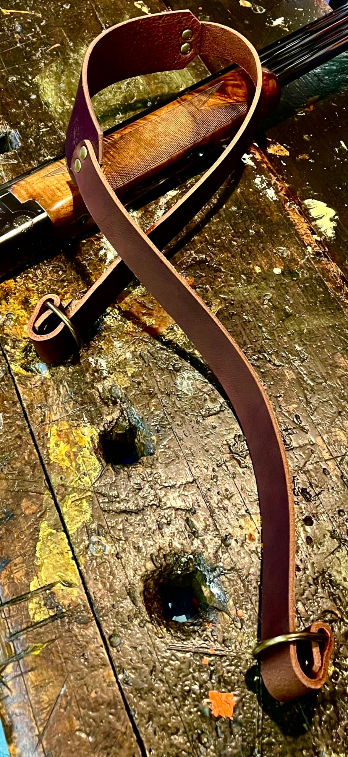 Buffalo Leather Turkey Tote Wild Game Carrier Strap Handmade