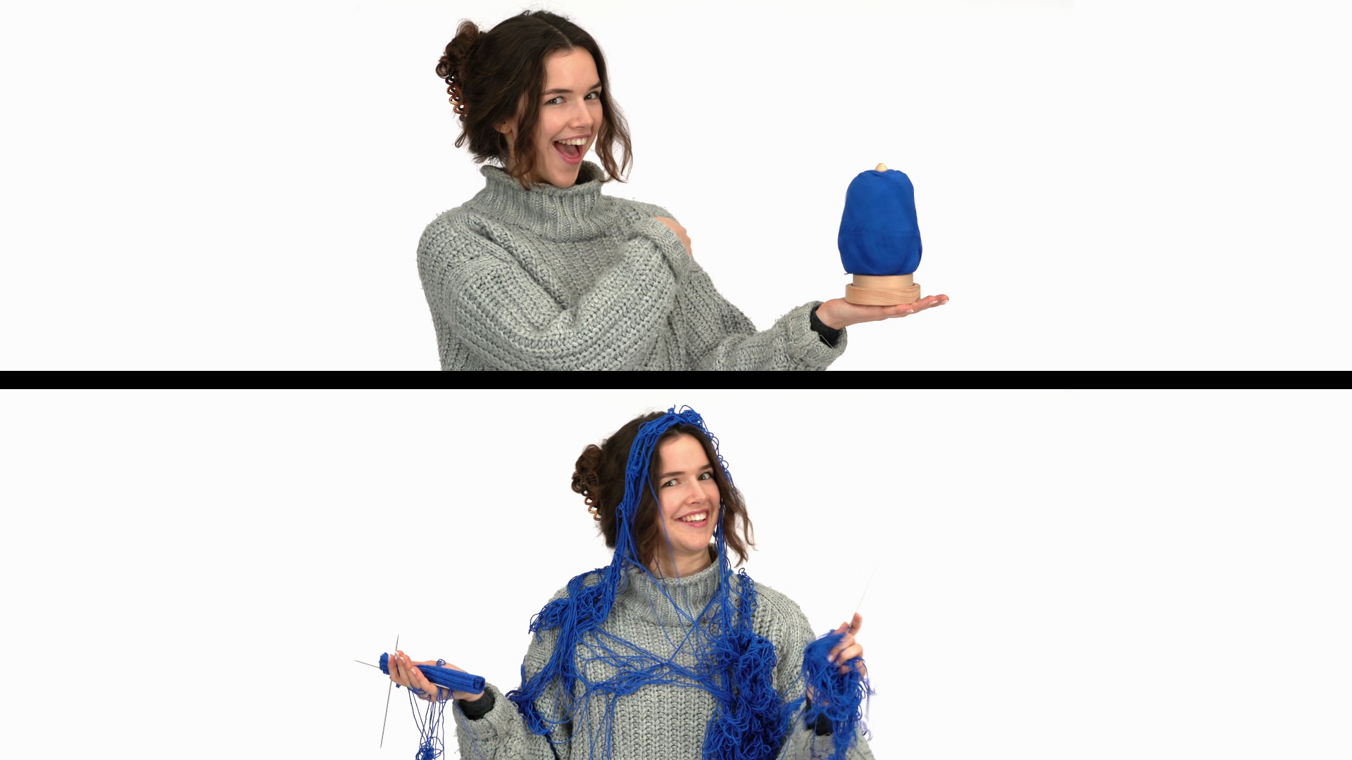 Support Pelote Laine émerillon Eyoulife - Support Pelote Bois Hêtre - Tricot Crochet Pratique Dérouleur Laine Double