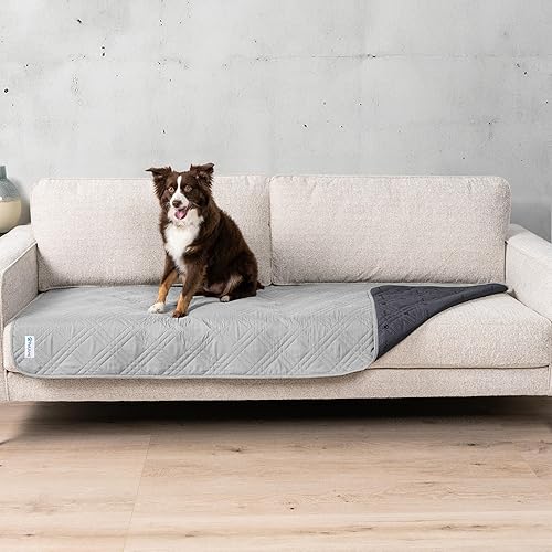 Miniatura 21 de PetAmi Funda de sofá impermeable para perros, protector de muebles reversible para cama de gato mascota, manta lavable cubierta para perro para