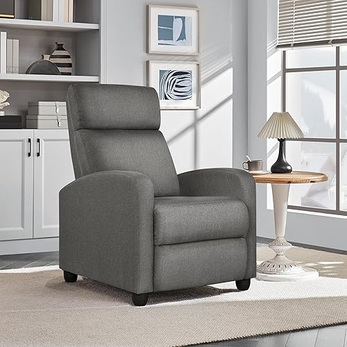 Miniatura 2 de Yaheetech - Sillón reclinable, moderno sofá reclinable individual, asientos de cine en casa Gris,Beige,Negro,Azul,Azul/claro,Rojo