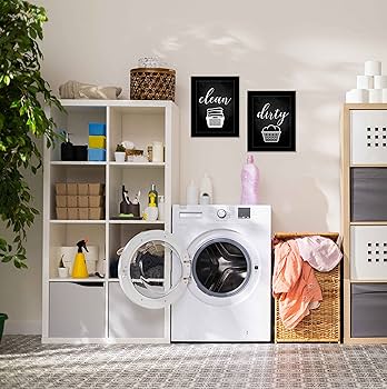 Amazon.com: Inkdotpot 2 Piece Laundry Signs for Laundry Room