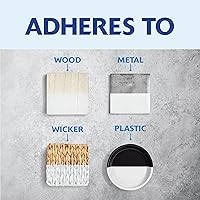 Vista 6 de Rust-Oleum Brush On Paint 224430T Painter's Touch - Pintura de látex, cuarto de galón, imprimación blanca plana acrílica, 32 onzas líquidas