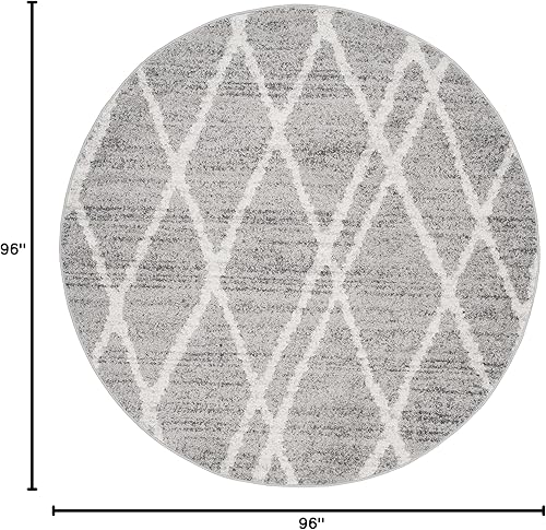 Miniatura 34 de SAFAVIEH Adirondack Collection Tapete de área XL, 11 x 15 pies, marfil y plateado, diseño marroquí moderno, no desprende pelusa y de fácil cuidado