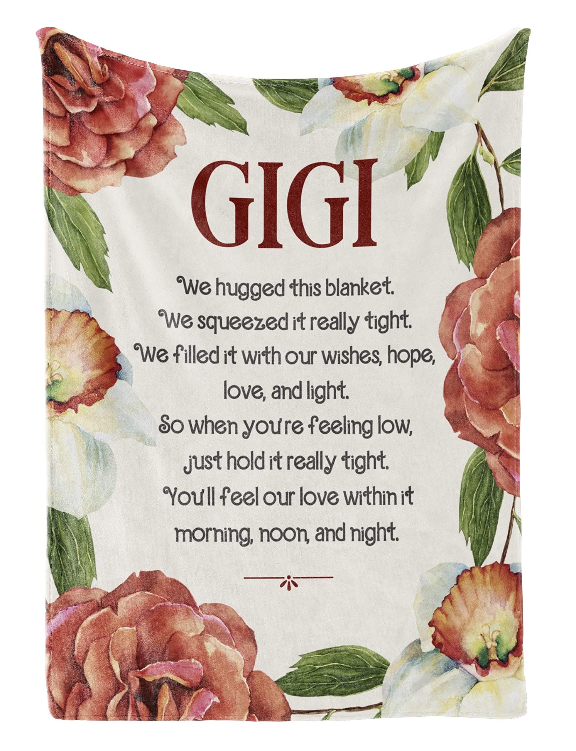 InnoBeta Gigi Throw Blanket - Gigi Gifts for Grandma - Flannel Blankets Gift for Gigi on Mother's Day, Christmas, Birthday, or Thanksgiving - 50" x 65"