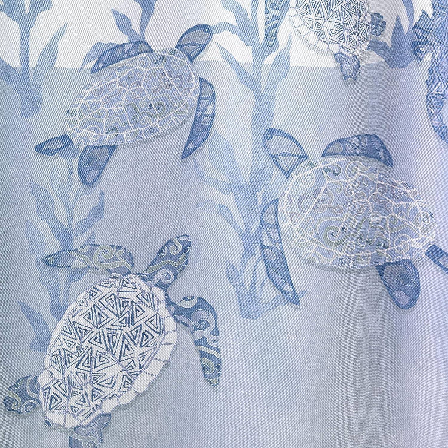 Avanti Linens Copertura In Tessuto Vetro Resinato, Collezione Caicos, Con Tartaruga Marina E Alghe, Multicolore