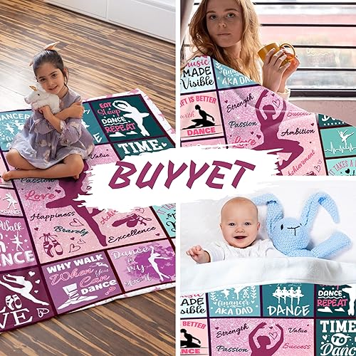 Miniatura 2 de Manta de regalo de baile para adolescentes, niñas, mujeres, bailarinas en equipo, vida, baile, animadora, maestra, regalos de agradecimiento suave