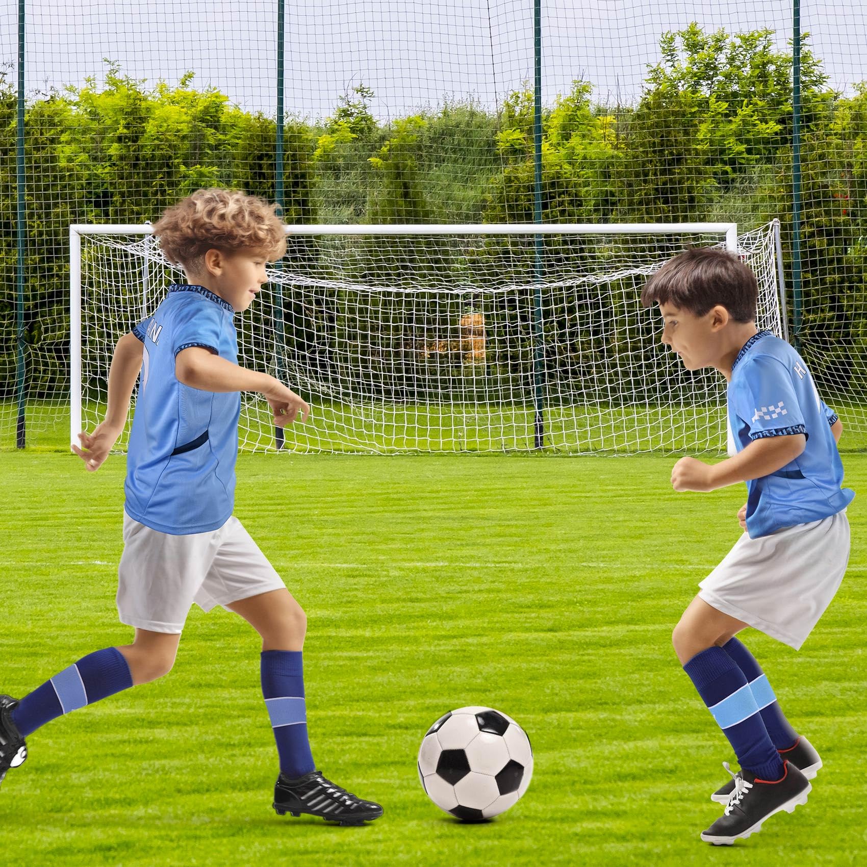N° 9 Camiseta de fútbol para niños, camiseta de fútbol para niños, pantalones cortos, calcetines, llaveros y espinilleras