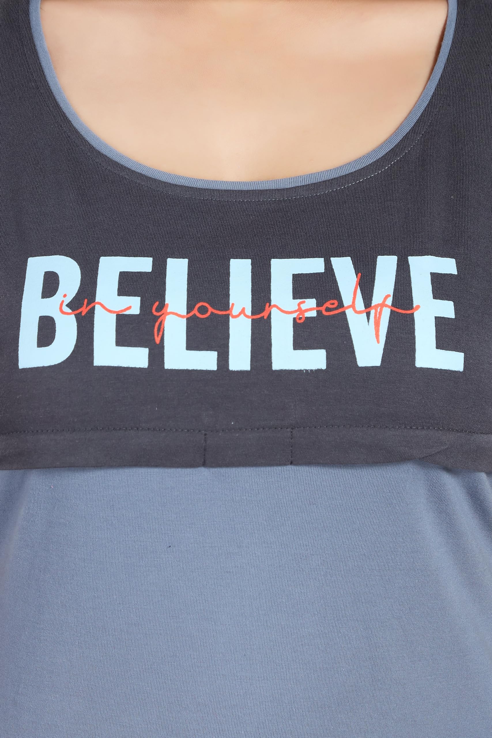ATTEMPT Printed Women Nursing/Maternity/Feeding Top (X-Large, Pastel Grey) - Image 5 thumbnail
