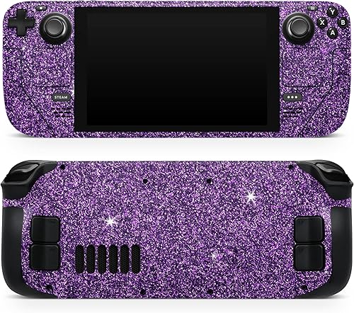 DesignSkinz - Compatible con Steam Deck - Calcomanía protectora de policarbonato resistente a los arañazos de vinilo para juegos - Purpurina ultra