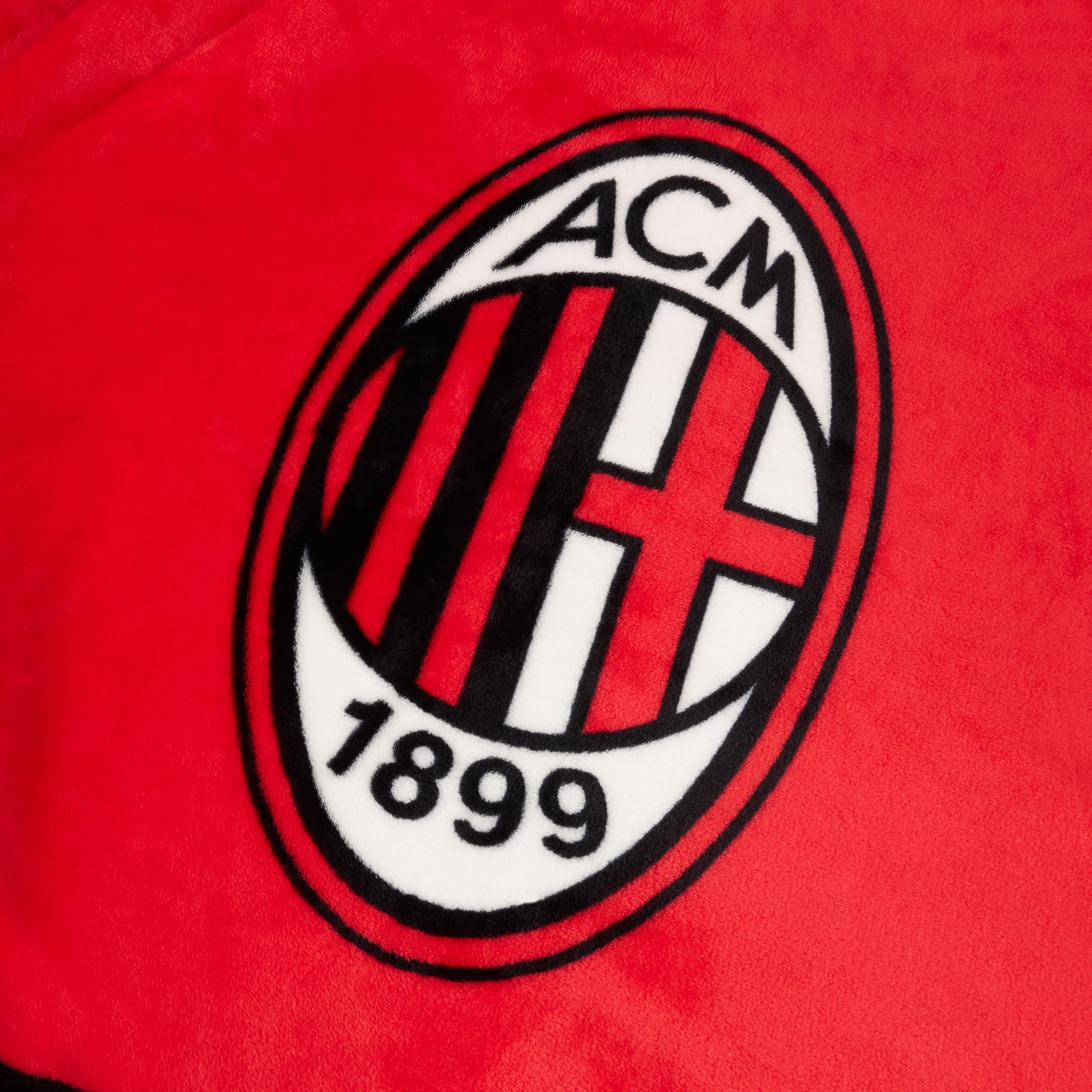 AC Milan Coperta Plaid Morbida 200x150 cm, Prodotto Ufficiale
