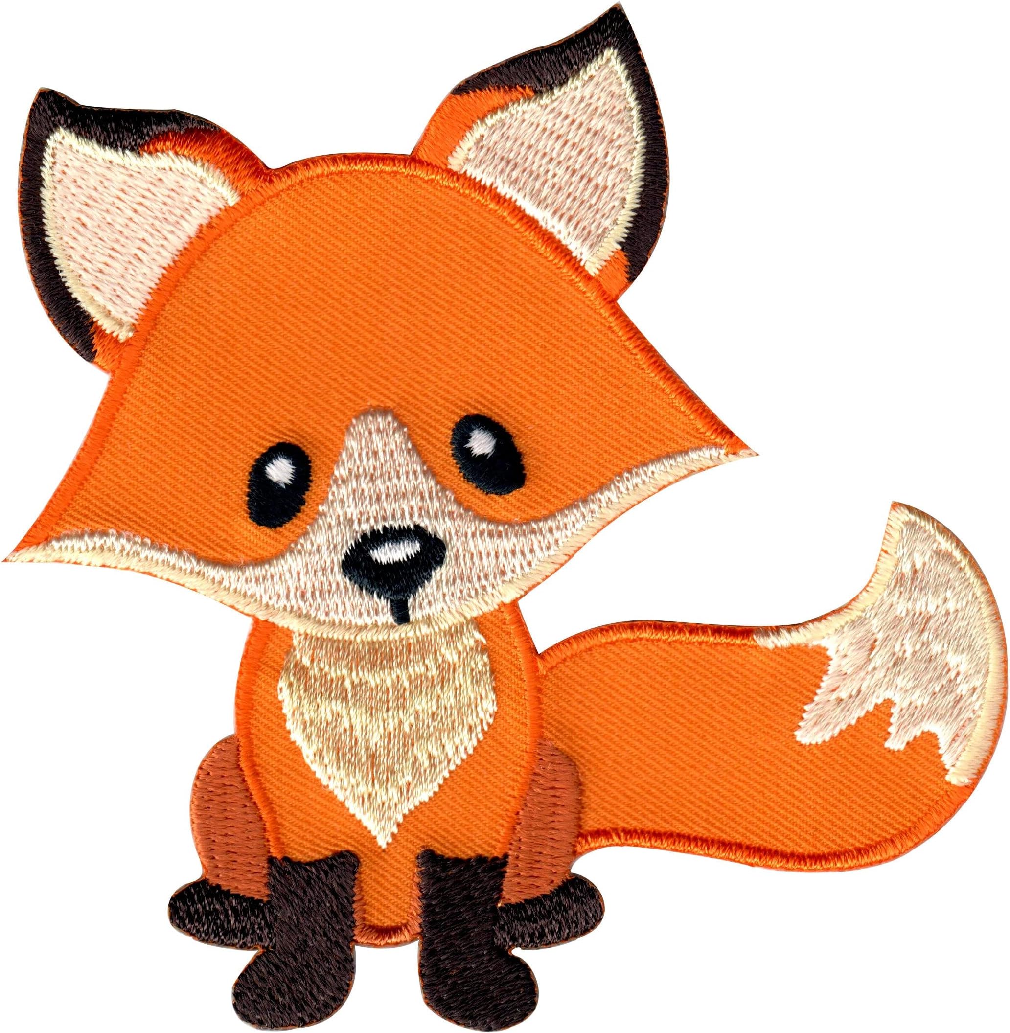 PatchMommy Fox Patch, Iron On/Sew On - Embroidered Applique Motif for Children Kids Baby
