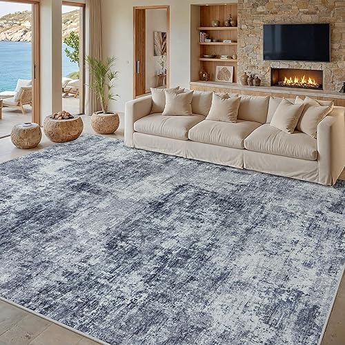 Vista 84 de Alfombra de área para sala de estar: 5 x 7 de interior, suave, esponjosa, alfombra abstracta para dormitorio, cocina, comedor, suelo, alfombra
