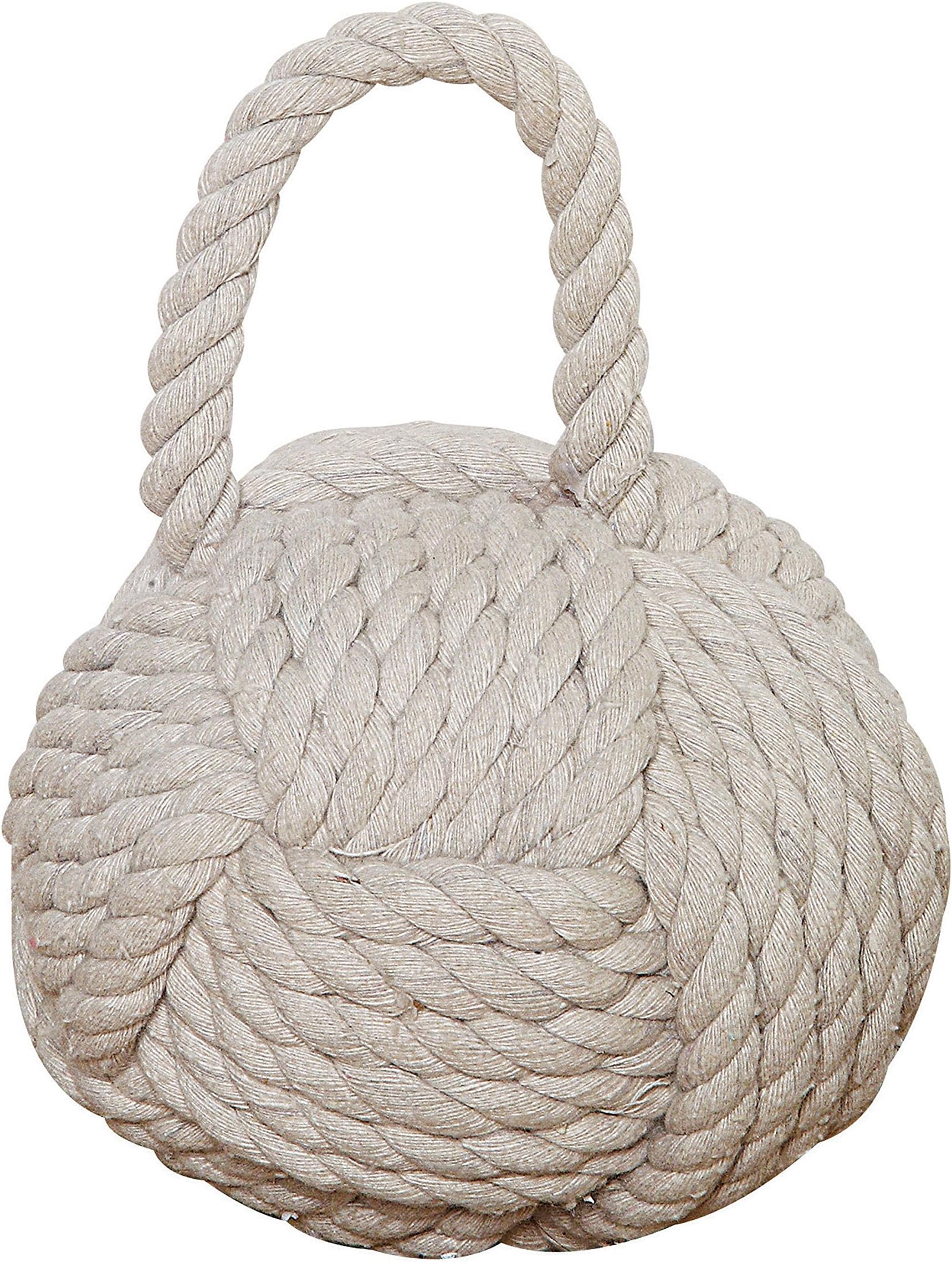 Creative Co-OpNautical Rope Knot Cotton Door Stop, Ivory