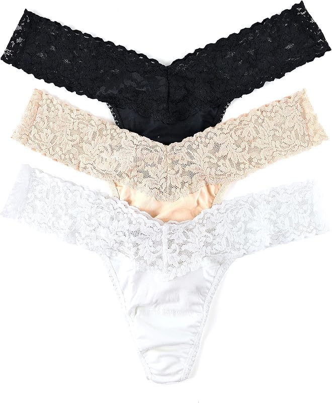 Tangas Supima Cotton Low Rise para mujer | Lencería de encaje, bombacha de algodón | Paquete de 3 o 5