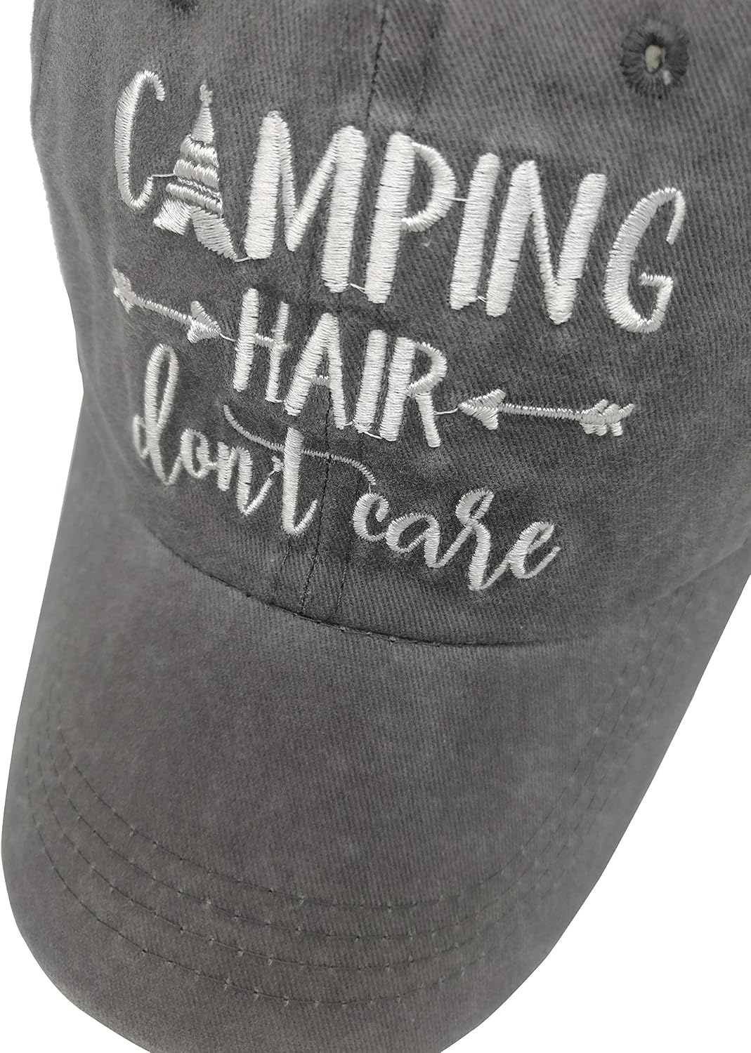 HHNLB Unisex Camping Hair Don t Care 1 Vintage Jeans Baseball Cap Classic Cotton Dad Hat Adjustable Plain Cap - Image 2