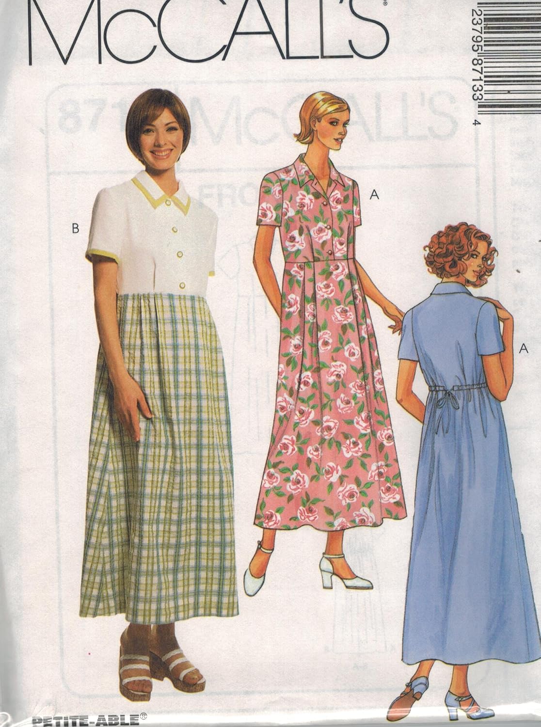 8713 McCalls Sewing Pattern Uncut Misses Loose Fitting Dress Size 12 14 16