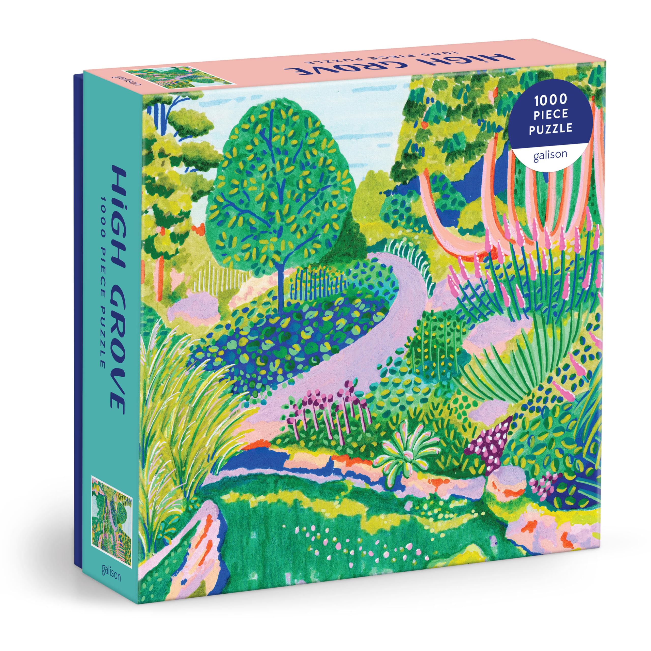 Galison High Grove – 1000 Piece Jigsaw Puzzle Featuring Beautiful Artwork Of A Green Lush Landscape